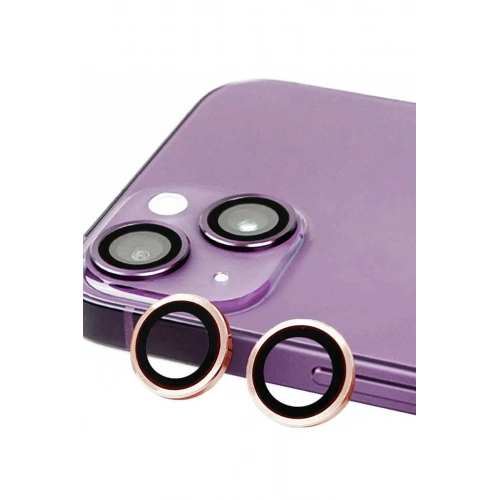 Mey İthalat®  iPhone 13 Mini Raze Metal Kamera Lens - Pembe