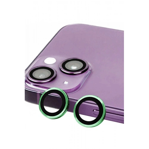 Mey İthalat®  iPhone 13 Mini Raze Metal Kamera Lens - Yeşil