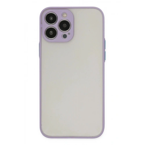 Durukar®  iPhone 13 Pro Kılıf Montreal Silikon Kapak - Mor
