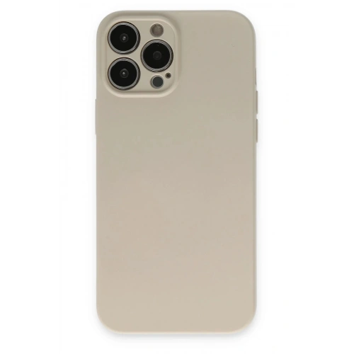 Durukar®  iPhone 13 Pro Kılıf Nano içi Kadife Silikon - Bej