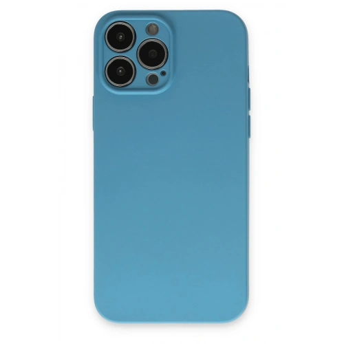 Durukar®  iPhone 13 Pro Kılıf Nano içi Kadife Silikon - Mavi