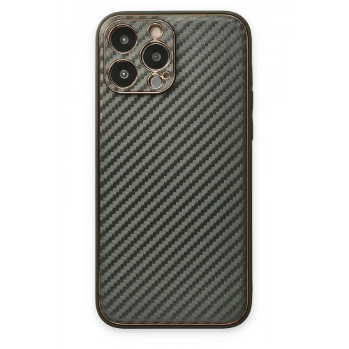Mey İthalat®  iPhone 13 Pro Max Kılıf Coco Karbon Silikon - Füme