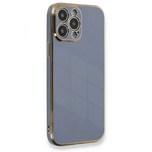 Durukar®  iPhone 13 Pro Max Kılıf Volet Silikon - Mavi