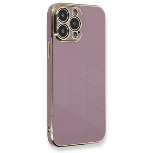 Durukar®  iPhone 13 Pro Max Kılıf Volet Silikon - Mor
