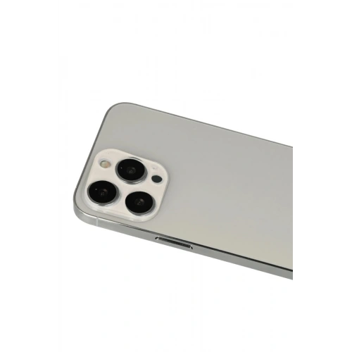 Durukar®  iPhone 13 Pro Max Rainbow Kamera Lens Koruma Cam - Beyaz