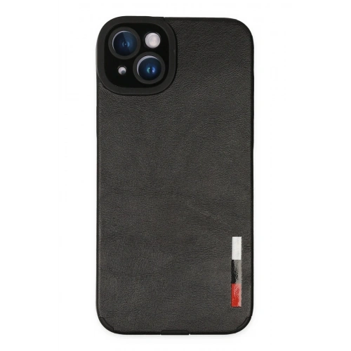 Mey İthalat®  iPhone 14 Plus Kılıf Loop Deri Silikon - Siyah