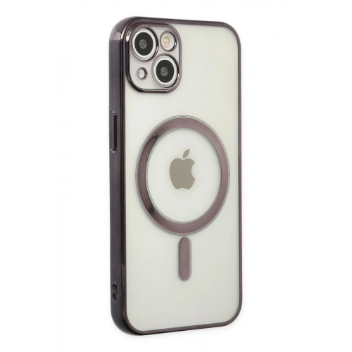 Durukar®  iPhone 14 Plus Kılıf Magneticsafe Lazer Silikon - Siyah
