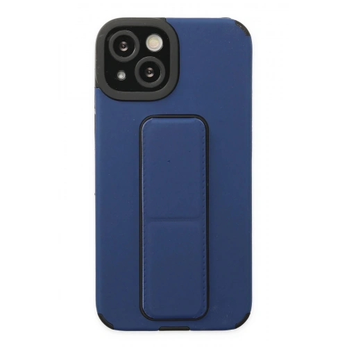 Durukar®  iPhone 14 Plus Kılıf Mega Standlı Silikon - Mavi
