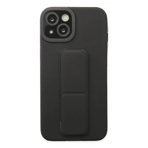 Durukar®  iPhone 14 Plus Kılıf Mega Standlı Silikon - Siyah