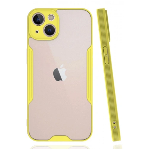 Durukar®  iPhone 14 Plus Kılıf Platin Silikon - Sarı