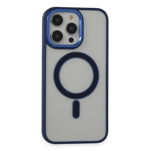 Durukar®  iPhone 14 Pro Kılıf Room Magneticsafe Silikon - Lacivert