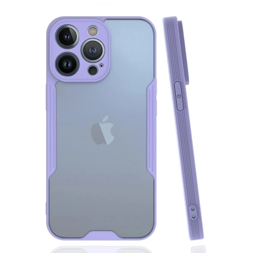 Durukar®  iPhone 14 Pro Max Kılıf Platin Silikon - Lila