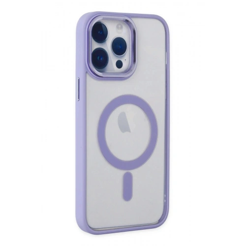 Durukar®  iPhone 14 Pro Max Kılıf Room Magneticsafe Silikon - Lila