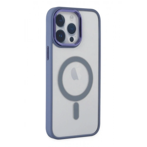Durukar®  iPhone 14 Pro Max Kılıf Room Magneticsafe Silikon - Sierra Blue