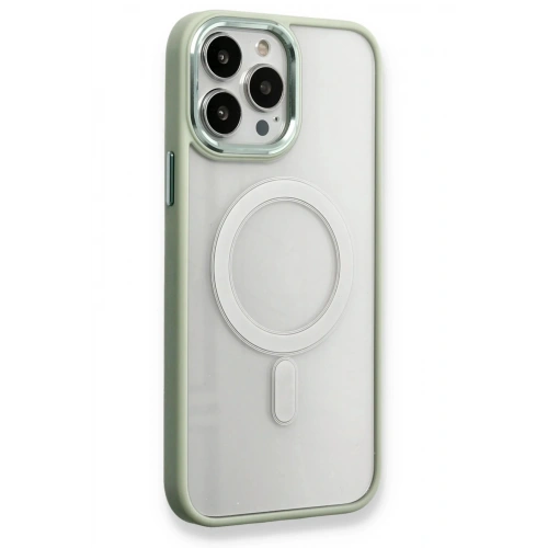 Durukar®  iPhone 14 Pro Max Kılıf Room Magneticsafe Silikon - Su Yeşili