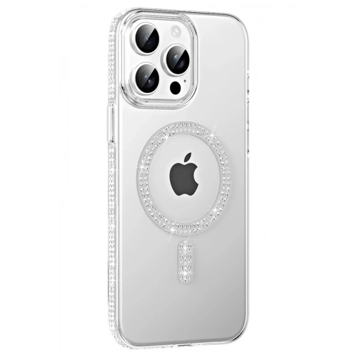 Durukar®   iPhone 14 Pro Max Move Taşlı Magsafe Kapak - Natural Grey