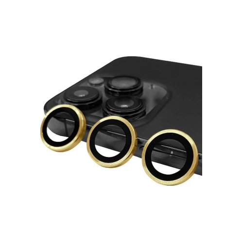 Mey İthalat®  iPhone 14 Pro Max Raze Metal Kamera Lens - Gold