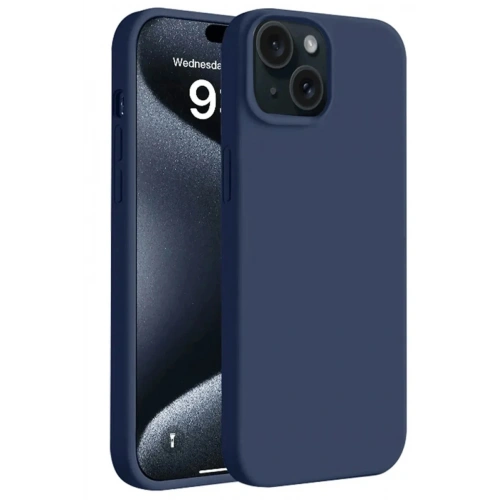 Durukar®  iPhone 15 Kılıf First Silikon - Lacivert