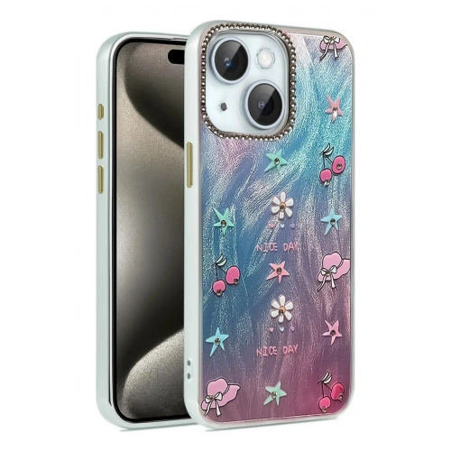 Durukar®  iPhone 15 Plus Kılıf Blade Aynalı Desenli Kapak - Desen 4