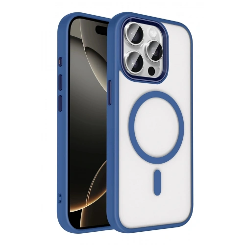 Durukar®   iPhone 15 Pro Max Terea Magsafe Kapak - Lacivert