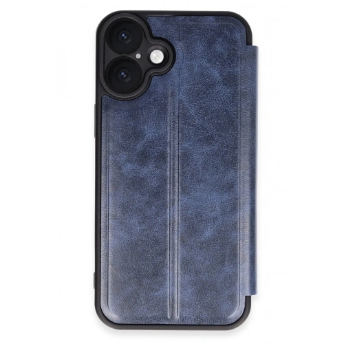 Durukar®  iPhone 16 Plus Kılıf Flip Cover - Lacivert