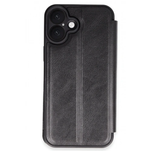 Durukar®  iPhone 16 Plus Kılıf Flip Cover - Siyah