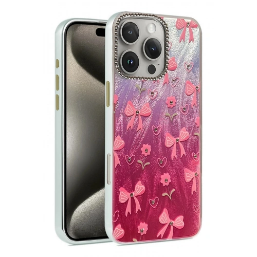 Durukar®  iPhone 16 Pro Kılıf Blade Aynalı Desenli Kapak - Desen 3
