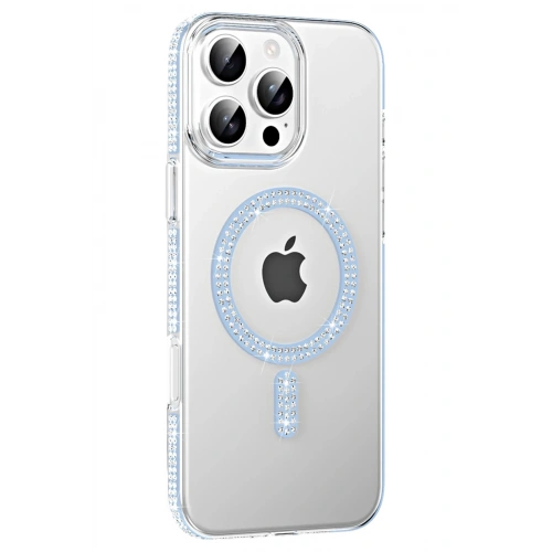Durukar®   iPhone 16 Pro Max Move Taşlı Magsafe Kapak - Mavi
