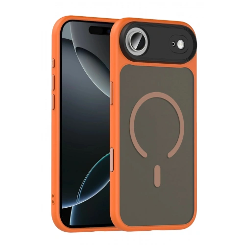 Durukar®   iPhone 17 Air Megane Magsafe Kapak - Turuncu