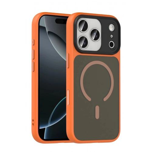 Durukar®   iPhone 17 Pro Megane Magsafe Kapak - Turuncu
