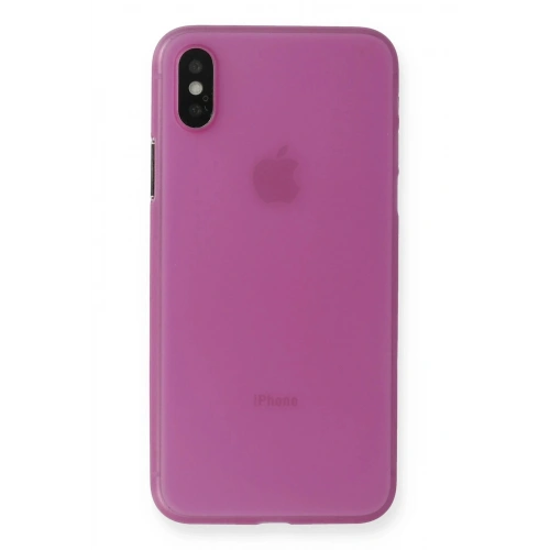Durukar®  iPhone X Kılıf PP Ultra İnce Kapak - Pembe