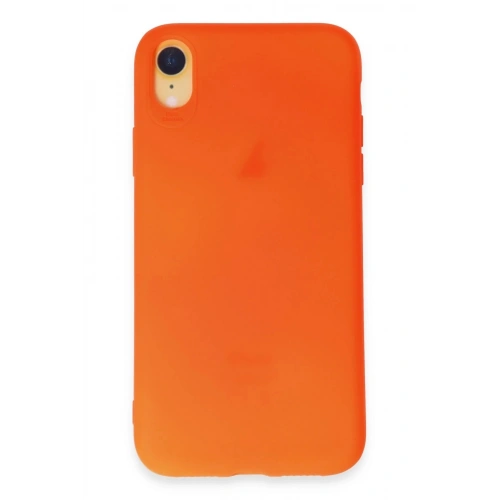 Durukar®  iPhone XR Kılıf First Silikon - Parlak Turuncu
