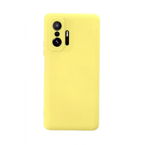 Durukar®   Mi 11T Pro Kılıf Nano içi Kadife Silikon - Sarı