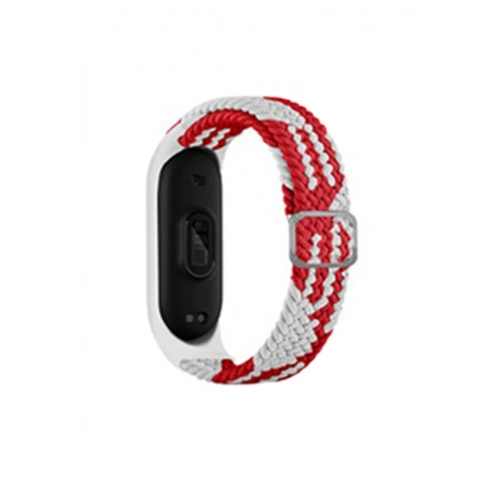 Durukar®   Mi Band 6 Star Kordon - Beyaz-Kırmızı