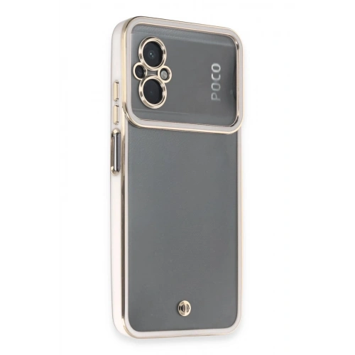 Durukar®   Poco M5 Kılıf Liva Lens Silikon - Beyaz