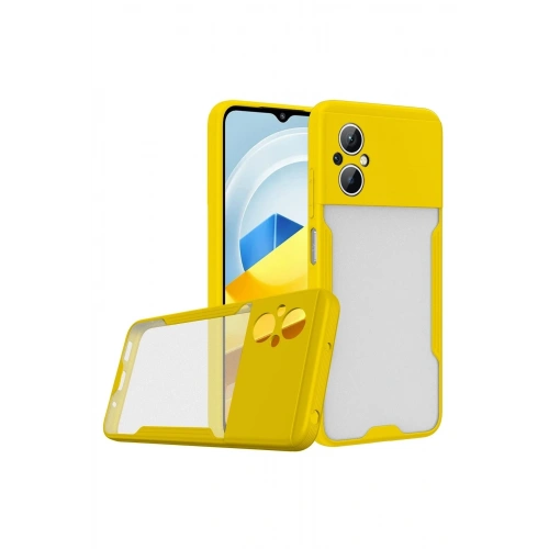Durukar®   Poco M5 Kılıf Platin Silikon - Sarı