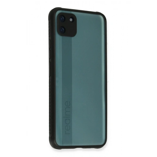 Durukar®  Realme C11 Kılıf Miami Şeffaf Silikon - Siyah