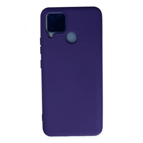 Durukar®  Realme C15 Kılıf Nano içi Kadife Silikon - Mor