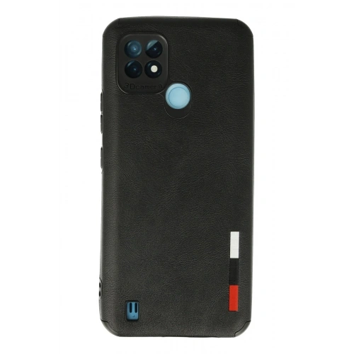 Durukar®  Realme C21 Kılıf Loop Deri Silikon - Siyah