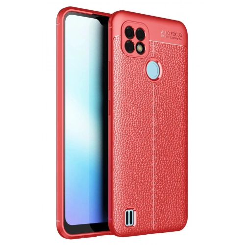 Mey İthalat®  Realme C25 Kılıf Auto Focus Kapak - Kırmızı
