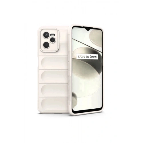 Mey İthalat®  Realme C35 Kılıf Optimum Silikon - Krem