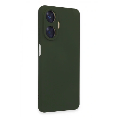 Durukar®  Realme C55 Kılıf Nano içi Kadife Silikon - Koyu Yeşil