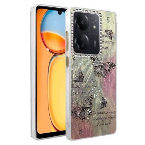Durukar®   Redmi 13C Kılıf Blade Aynalı Desenli Kapak - Desen 6