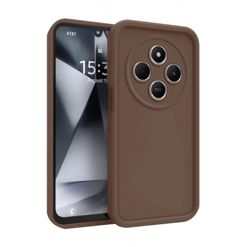 Mey İthalat®   Redmi 14C Kılıf Viera Silikon - Kahverengi