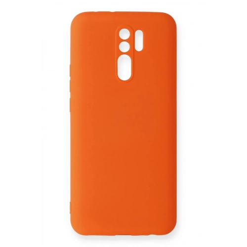 Durukar®   Redmi 9 Kılıf Nano içi Kadife Silikon - Turuncu