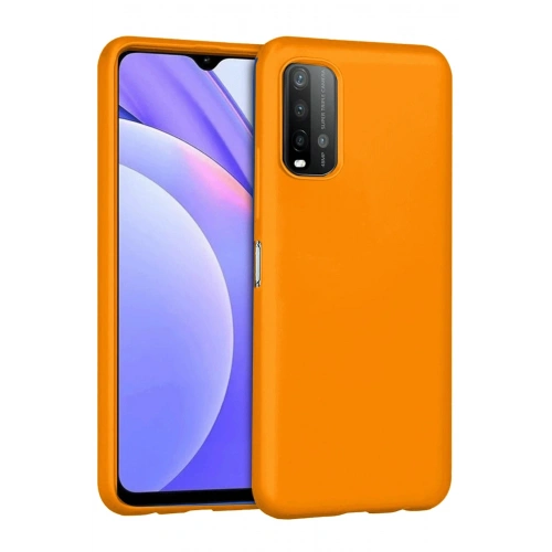 Durukar®   Redmi 9T Kılıf Nano içi Kadife Silikon - Turuncu