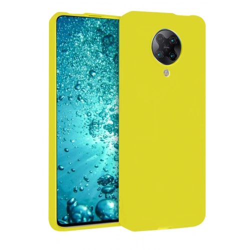 Durukar®   Redmi K30 Pro Kılıf Nano içi Kadife Silikon - Sarı