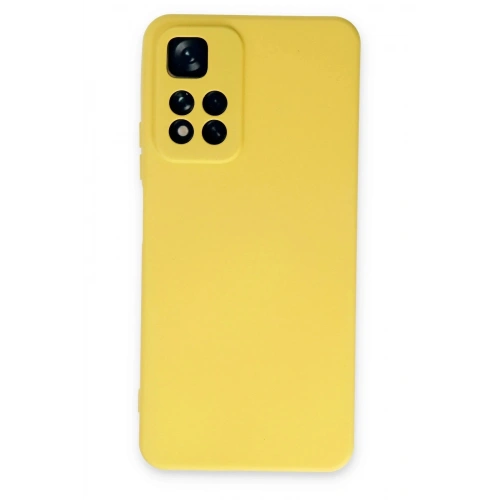 Durukar®   Redmi Note 11 Pro Plus 5G Kılıf Nano içi Kadife Silikon - Sarı