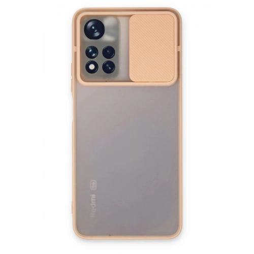 Durukar®   Redmi Note 11 Pro Plus 5G Kılıf Palm Buzlu Kamera Sürgülü Silikon - Pembe