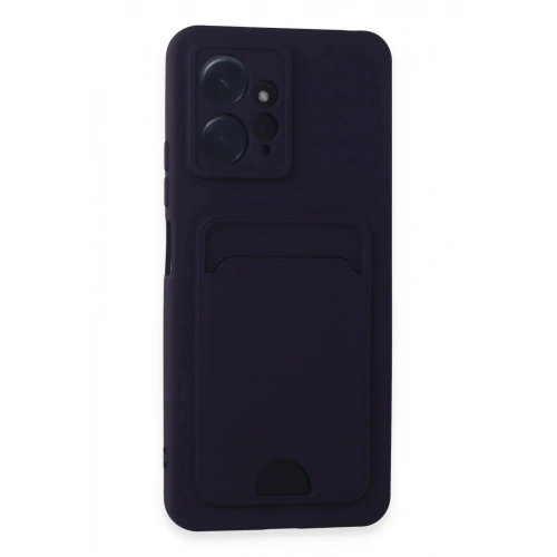 Durukar®   Redmi Note 12 4G Kılıf Kelvin Kartvizitli Silikon - Derin Mor
